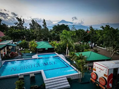 a view of a pool at a resort at Njiro Climax in Arusha