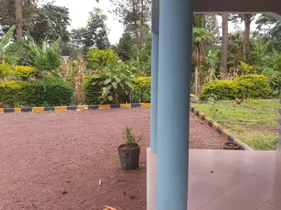a pole with a plant in the middle of a park at Sinana country Home-Backpackers Stay in Kibongoto