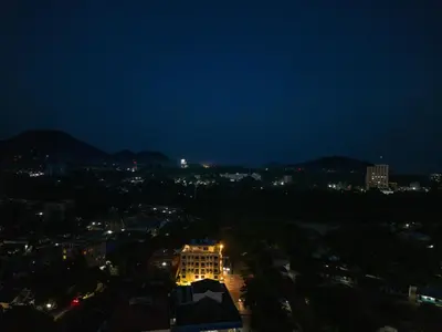 a view of a city at night at Westwood Residences in Arusha