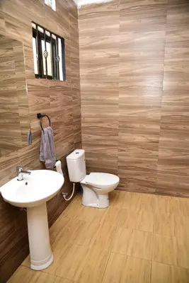 a bathroom with a toilet and a sink at EMALI ARUSHA HOME in Arusha