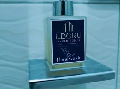 a bottle of london hawkerlords hand soap on a table at ILBORU HAVEN HOMEs in Arusha