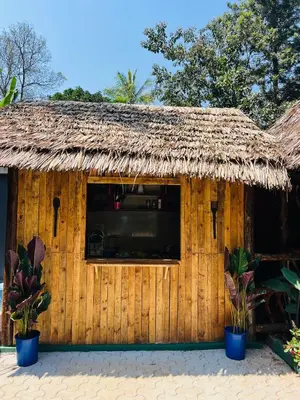 a small hut with a thatched roof at Villa Rosa in Moshi