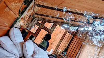 an overhead view of a person in a room with at Barangata collections in Barangata