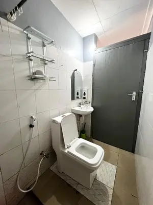 a bathroom with a toilet and a sink at Hadraj Sokokuu Apartment2 in Arusha