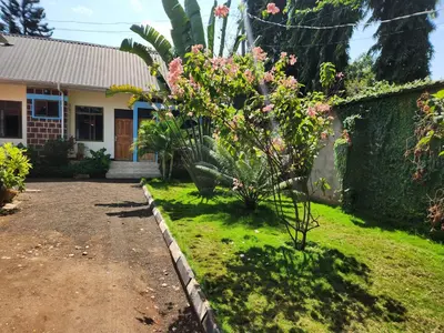 a house with a small tree in the yard at Garden Inn Eco Stay in Msaranga