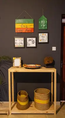 a table with two baskets on top of it at Simba homes in Arusha