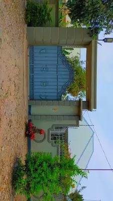an aerial view of a building with plants at Mama Evaline Family Home in Boma la Ngombe