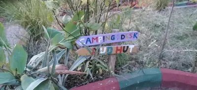 a street sign that says dancing djs and did hub at Camp Kimanganu Safari Lodge in Msaranga