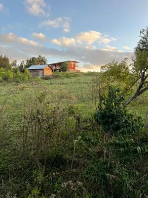 an old barn in the middle of a field at Shume cliffs in Manga