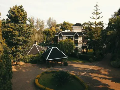 an aerial view of a house with a ping pong ball at Aishi Machame in Moshi