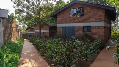 a brick house with a row of plants at Lilac Hideaway in Karatu