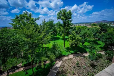 an overhead view of a park with trees at Panone Hotels - King'ori Kilimanjaro Airport in Moshi