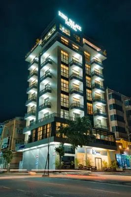 a tall building with lights on top of it at Kibo Palace Hotel Moshi in Moshi