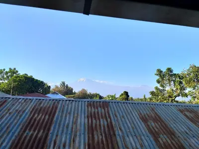 a view from the roof of a house at The Belle View Inn Bed & Breakfast in Moshi